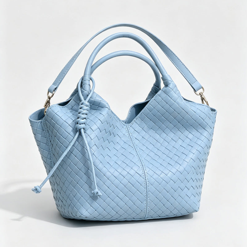 Woven Mini Bucket Handbag