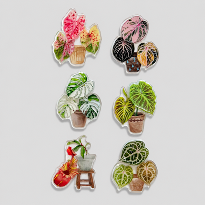 Rotatable Leaf Printed Fridge Magnet