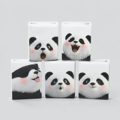 Panda Printed Pocket Tissues Set