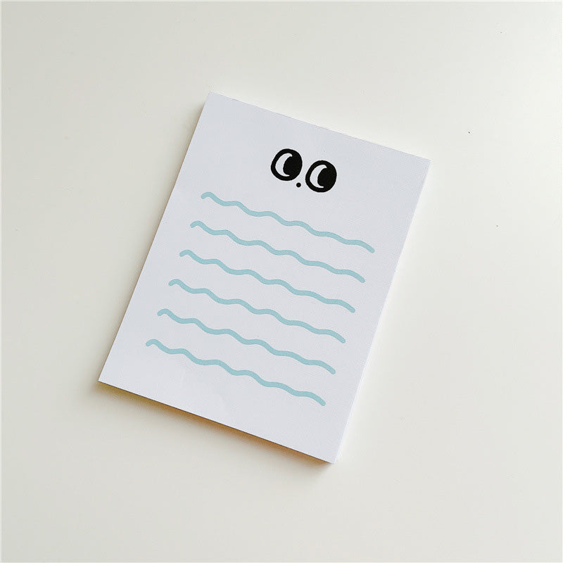 Wavy‑Line Eye Graphic Non‑Sticky Notes