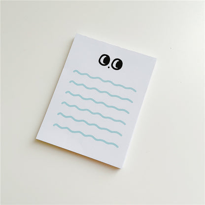 Wavy‑Line Eye Graphic Non‑Sticky Notes