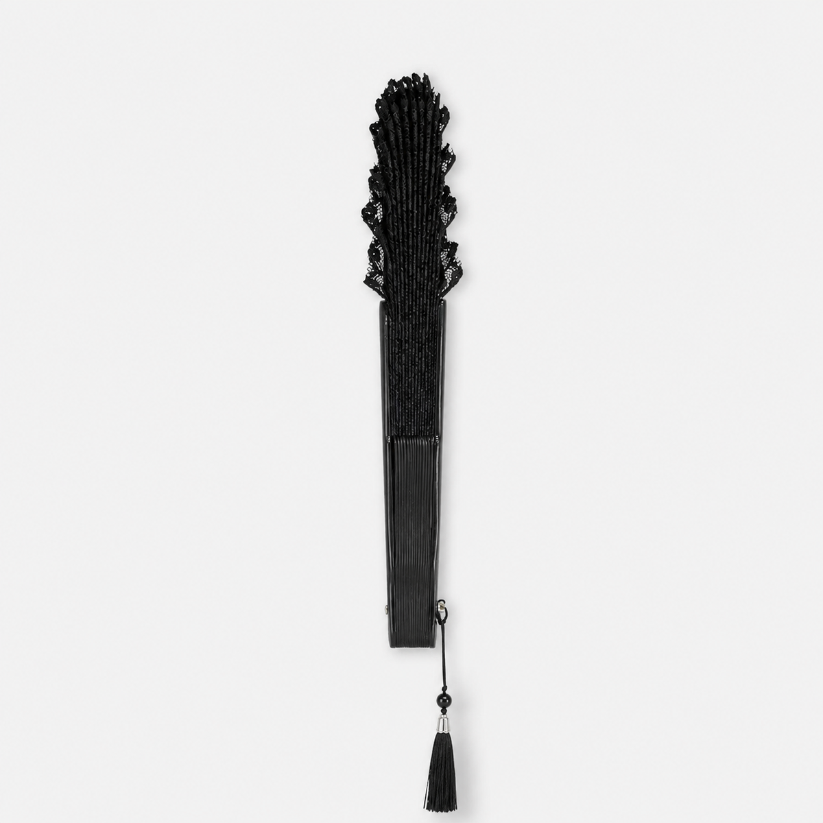 Black Lace Bamboo Folding Hand Fan