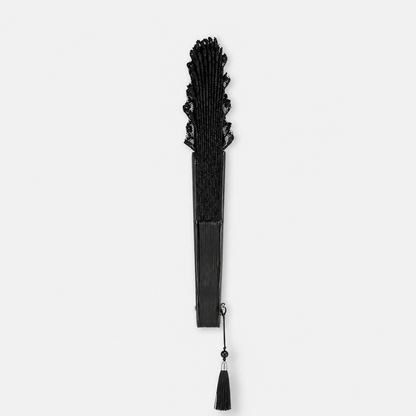 Black Lace Bamboo Folding Hand Fan