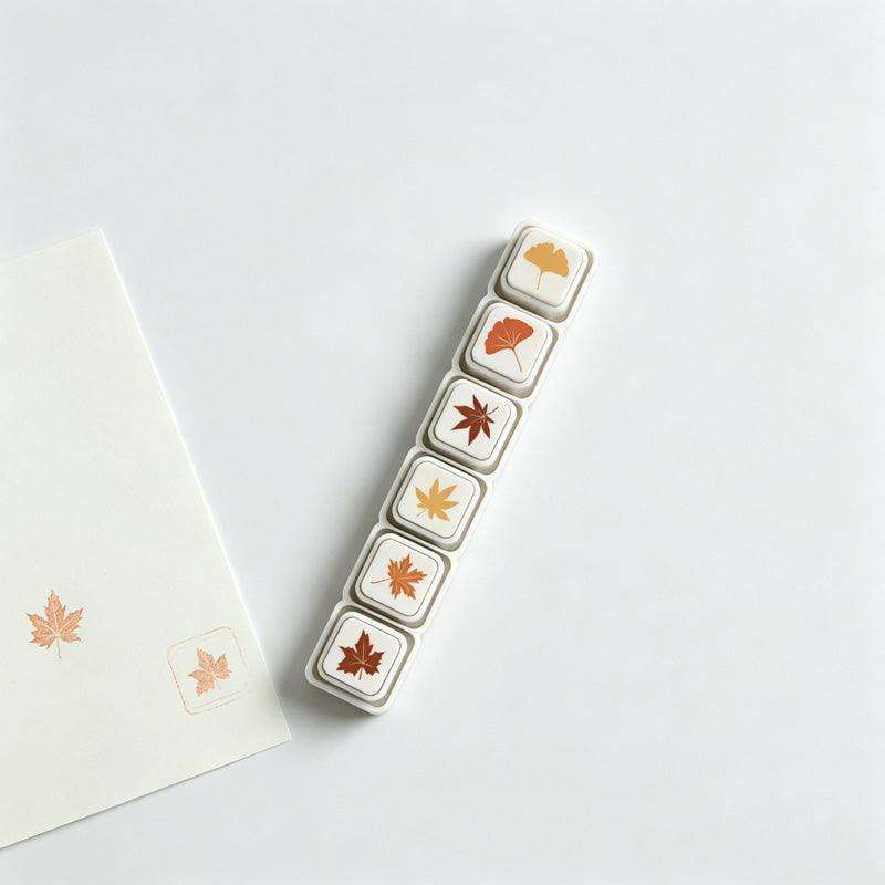 Six‑In‑One Plant Pattern Rubber Stamp