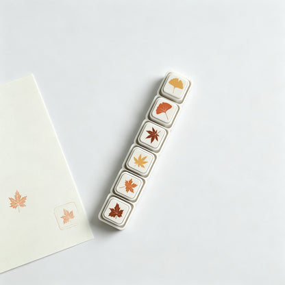 Six‑In‑One Plant Pattern Rubber Stamp
