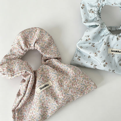 Floral Print Small Open Top Handbag