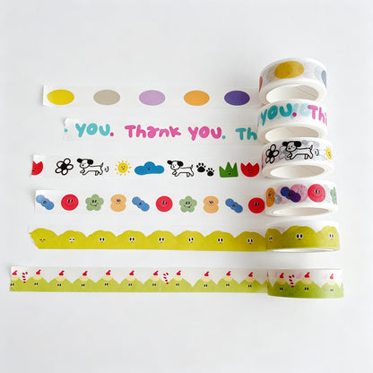 Mixed‑Pattern Print Washi Tape