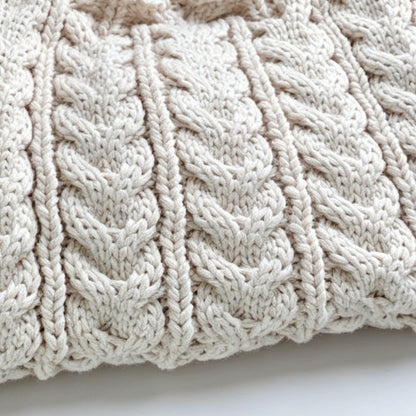 Cable Knit HandleTote Bag