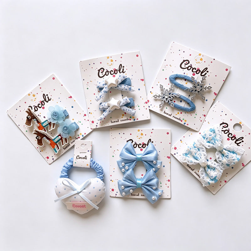 Lace Grid Print BB Hair Clips