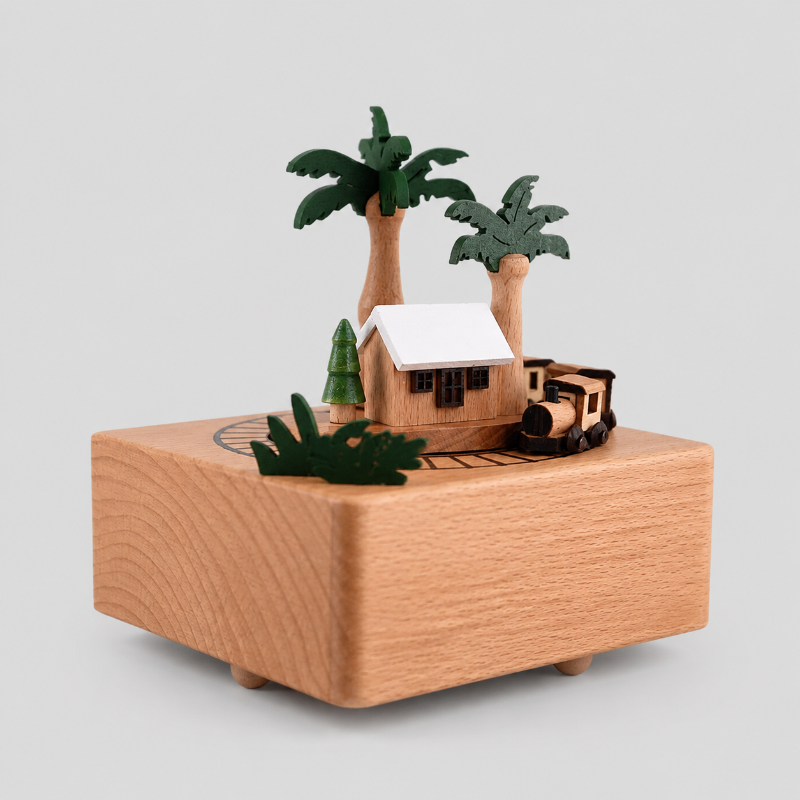 Wooden Roller Coaster Musical Box