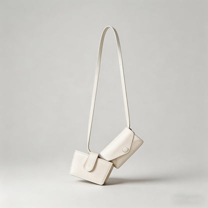 Minimalist Dual-Pouch Genuine - Shopdayla Wholesale - #3762