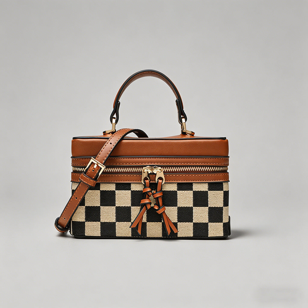 Canvas & Leather Boxy Crossbod - Shopdayla Wholesale - #6946