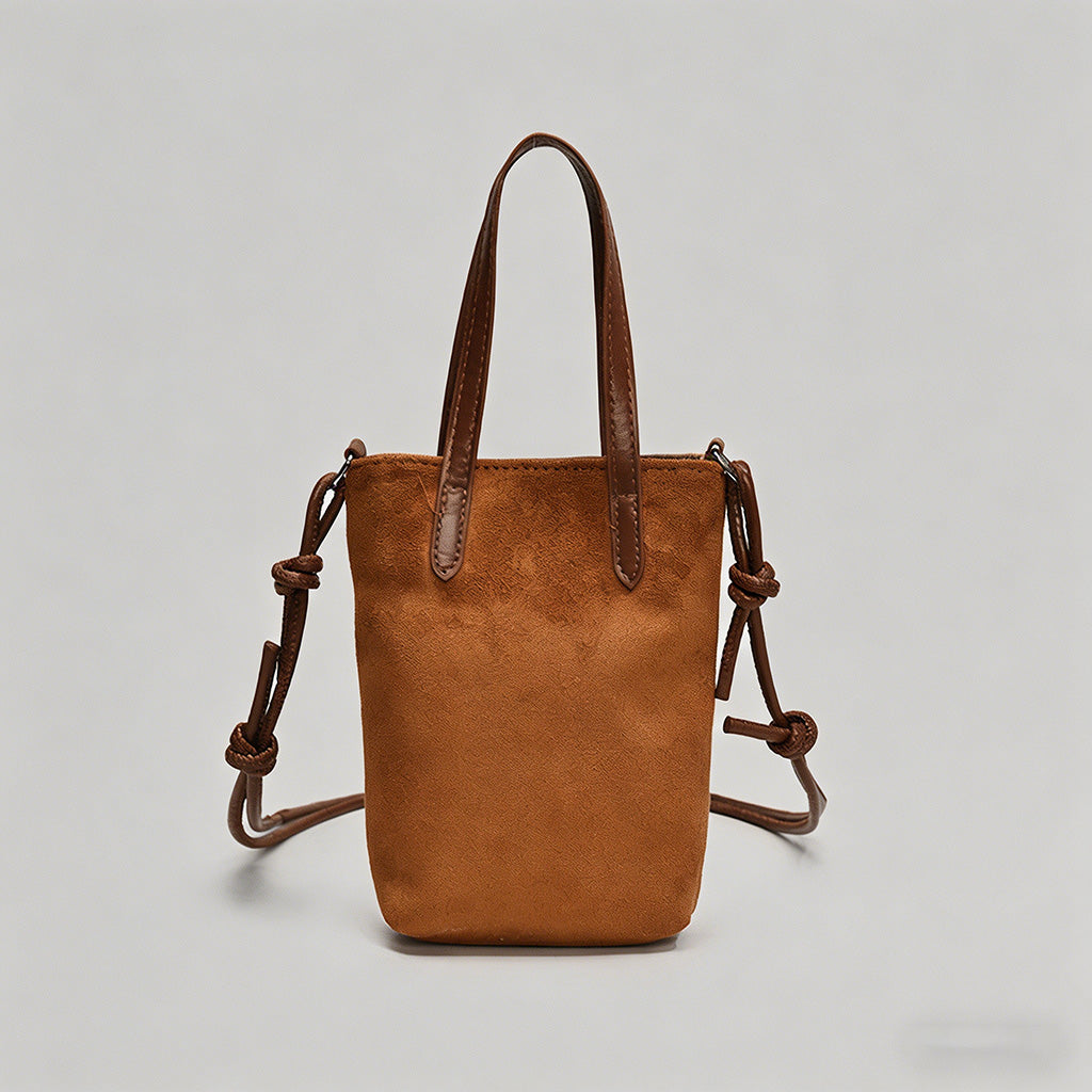 Vintage Suede Mini Bucket Cros - Shopdayla Wholesale - #1282