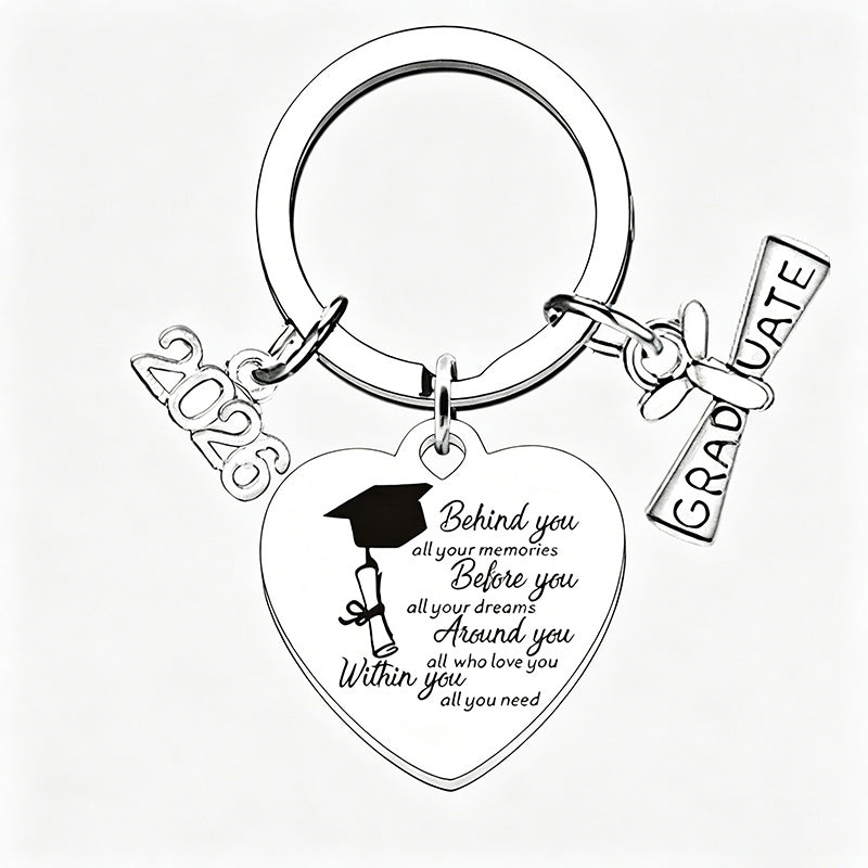 2026 Graduation Stainless Steel Laser Engraved Keychain