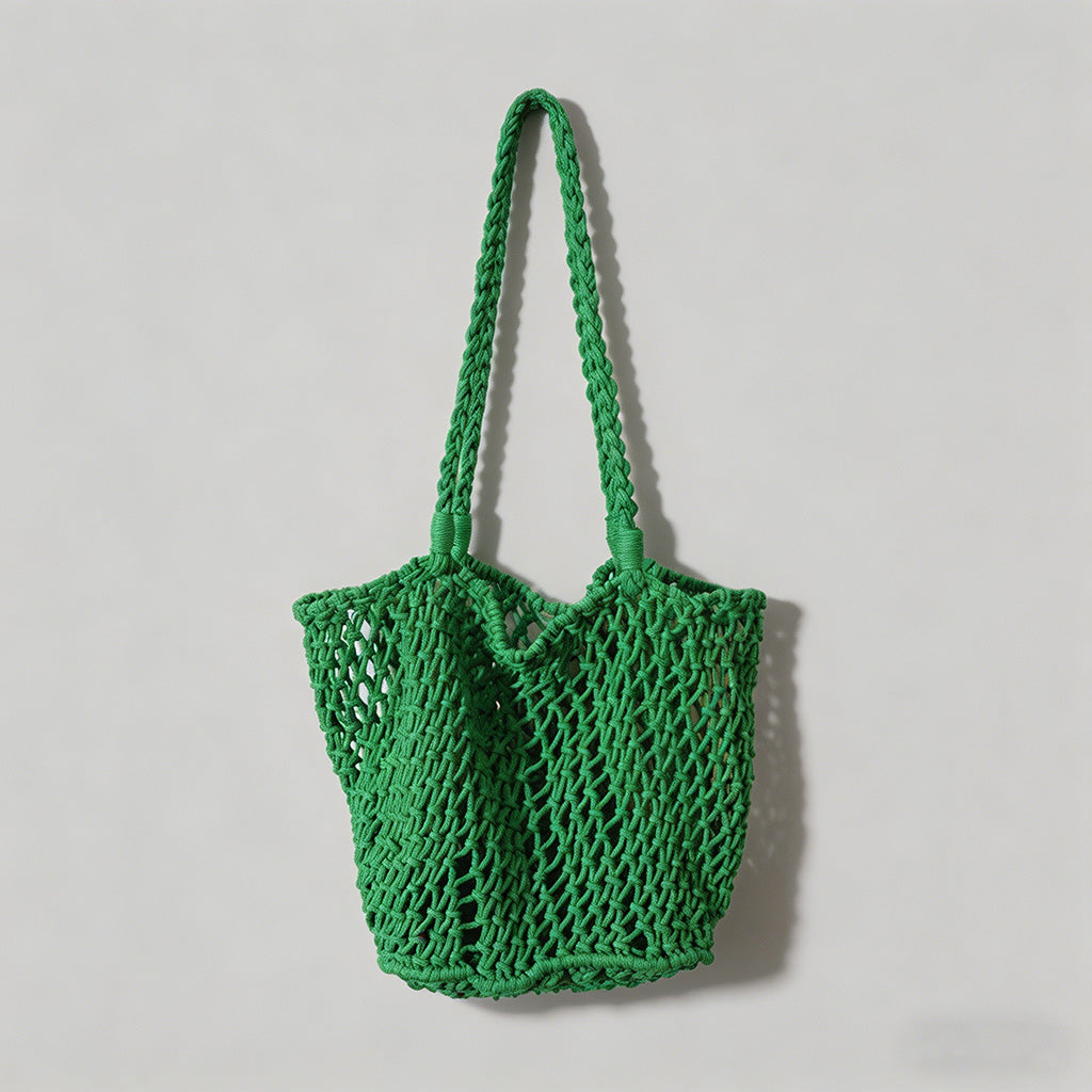 Handmade Crochet Net Tote Bag - Shopdayla Wholesale - #6978