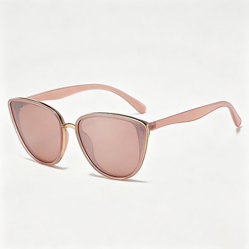 Cat Eye Gold Trim Sunglasses - Shopdayla Wholesale - #1634