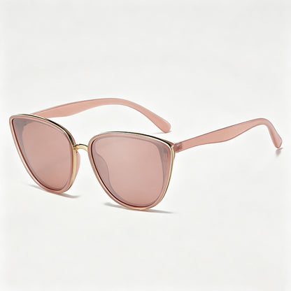 Cat Eye Gold Trim Sunglasses - Shopdayla Wholesale - #1634