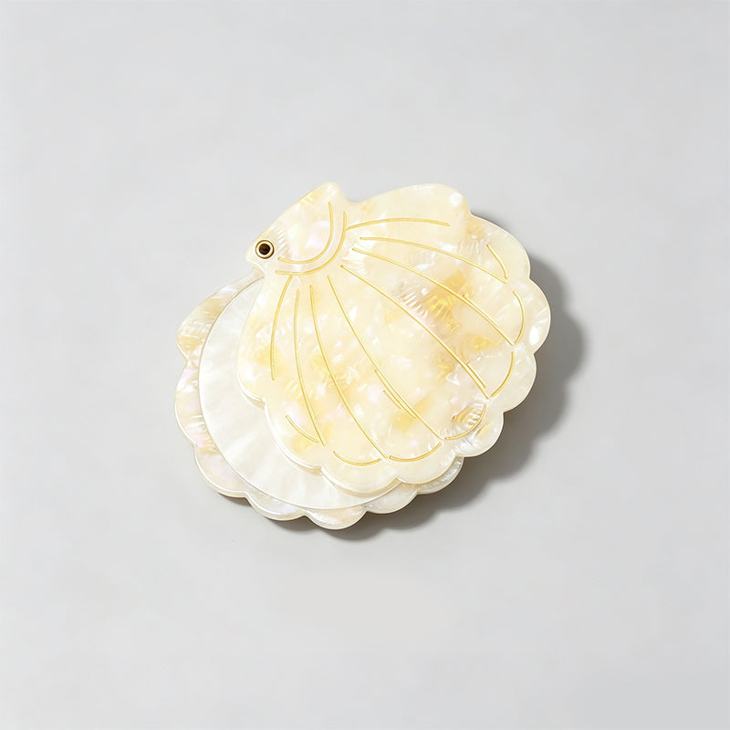 Vintage Seashell Acetate Compa - Shopdayla Wholesale - #3618