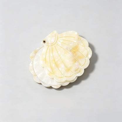 Vintage Seashell Acetate Compa - Shopdayla Wholesale - #3618