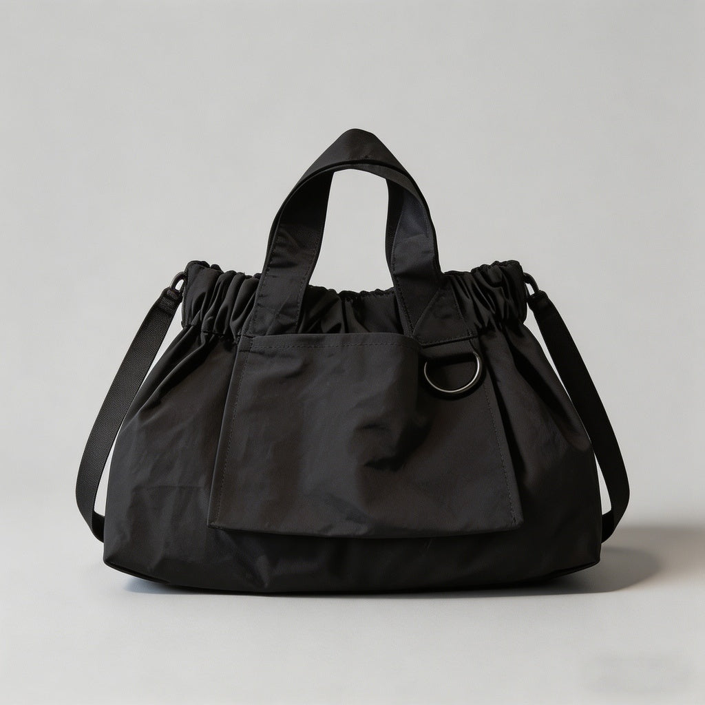 Ruched Nylon Hobo Shoulder Bag - Shopdayla Wholesale - #4626