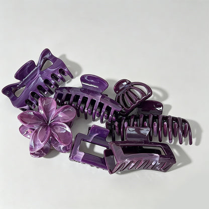 Marble Texture Claw Clip