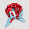 Red Blue Floral / One Size