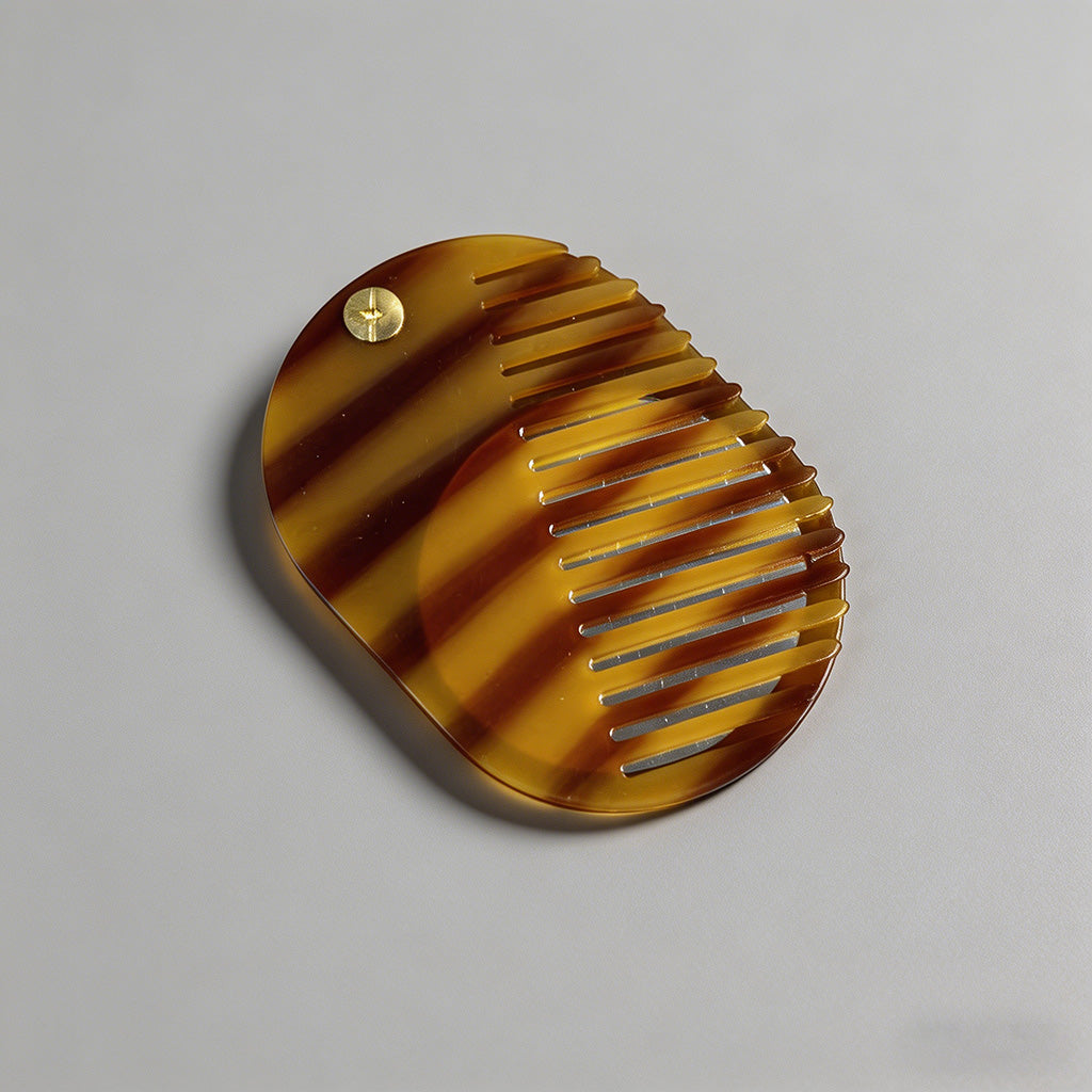 Acetate Oval Hair Comb - Shopdayla Wholesale - #7330