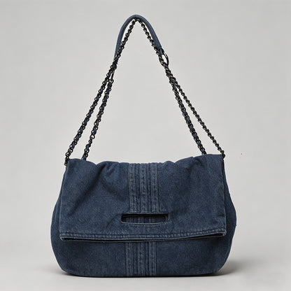 Vintage Denim Chain Shoulder T - Shopdayla Wholesale - #2322