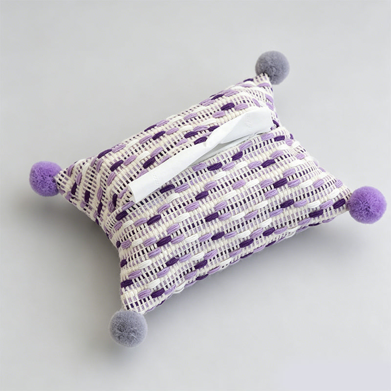 Dopamine Knit Pom Pom Tissue Storage Box