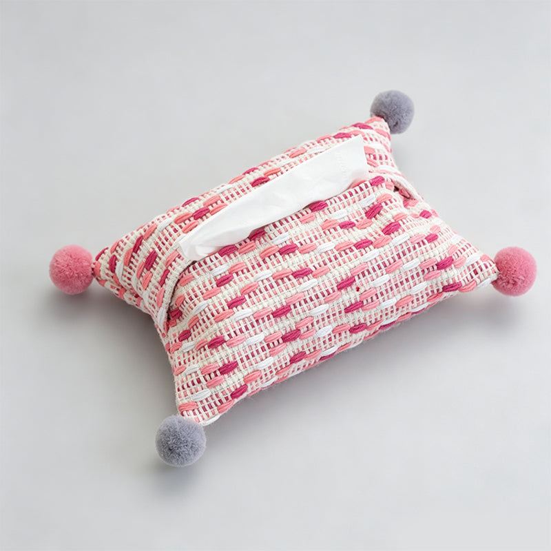 Dopamine Knit Pom Pom Tissue Storage Box