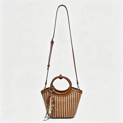 Woven Ring Handle Bag