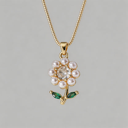 Flower Pendant Necklace - Shopdayla Wholesale - #6706