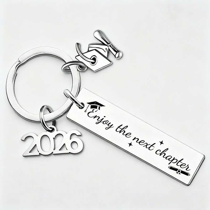 2026 Graduation Stainless Steel Laser Engraved Keychain