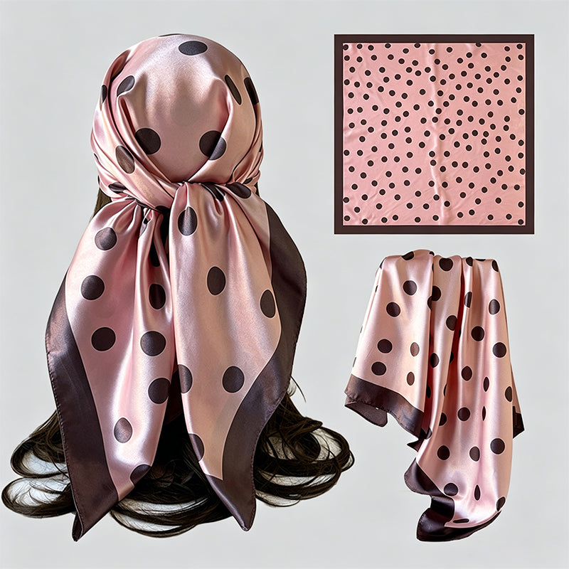 Classic Polka‑Dot Satin Square - Shopdayla Wholesale - #2242