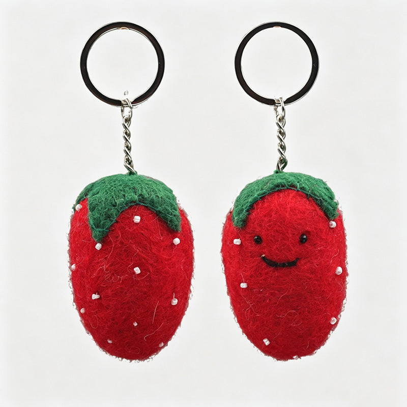 Crochet Fruit Keychain