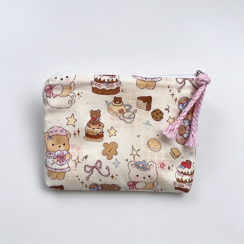 Everyday Puppy Print Fabric Pouch
