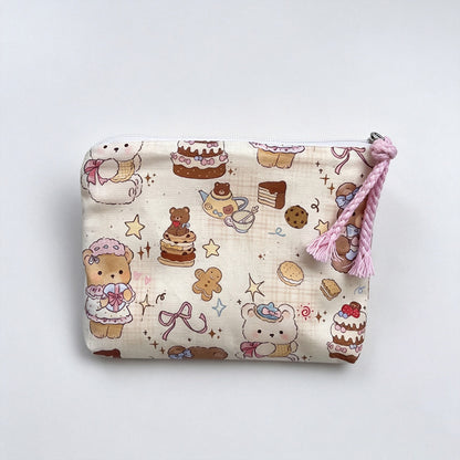 Everyday Puppy Print Fabric Pouch