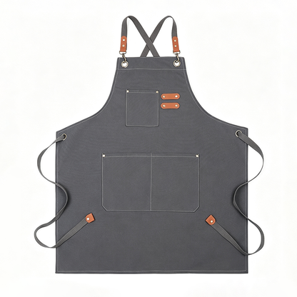 Cross‑Back Thick Canvas Apron