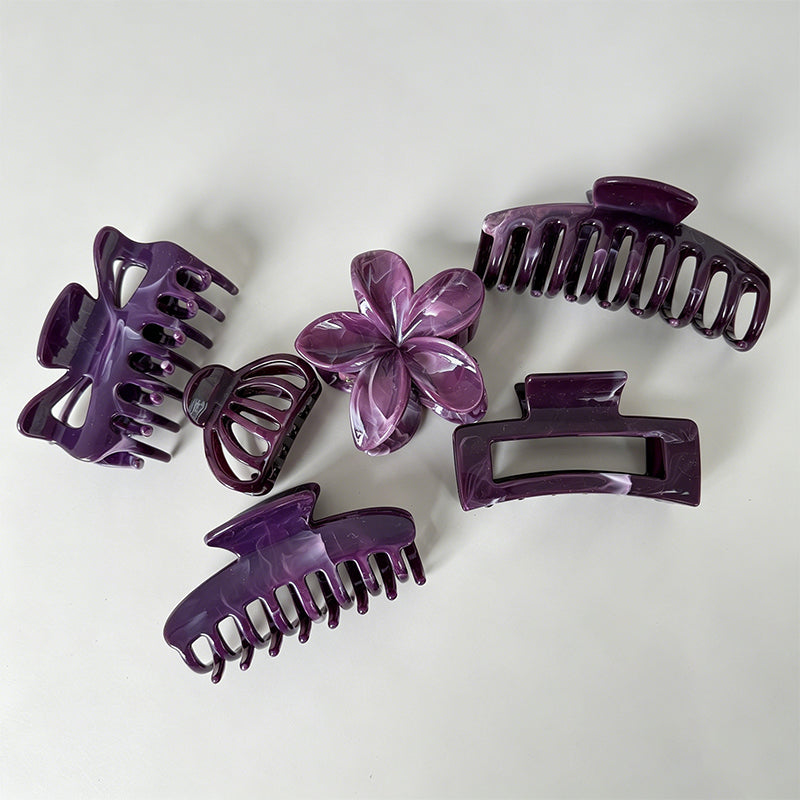 Elegant Marble Texture Hair Cl - Shopdayla Wholesale - #0530