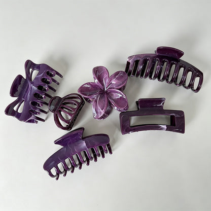 Marble Texture Claw Clip