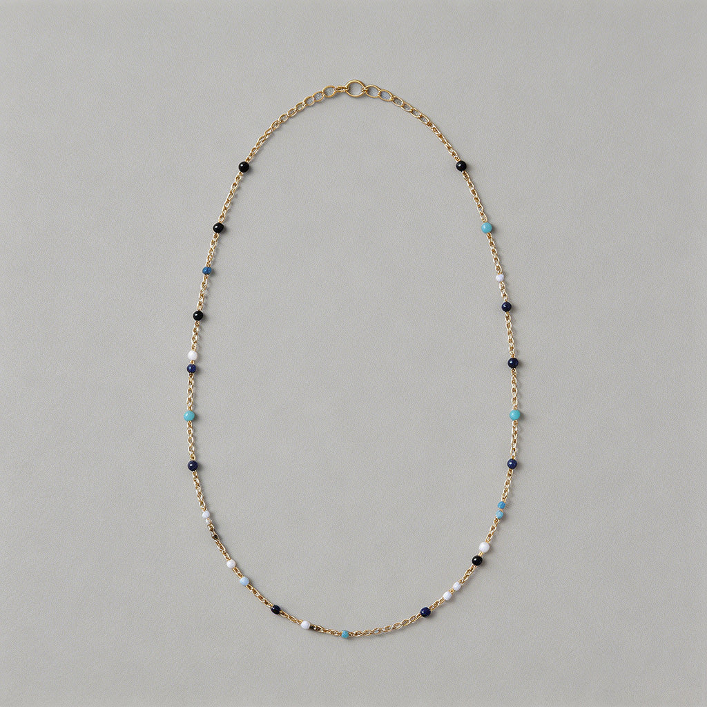 Beaded Gold Chain Choker Necklace