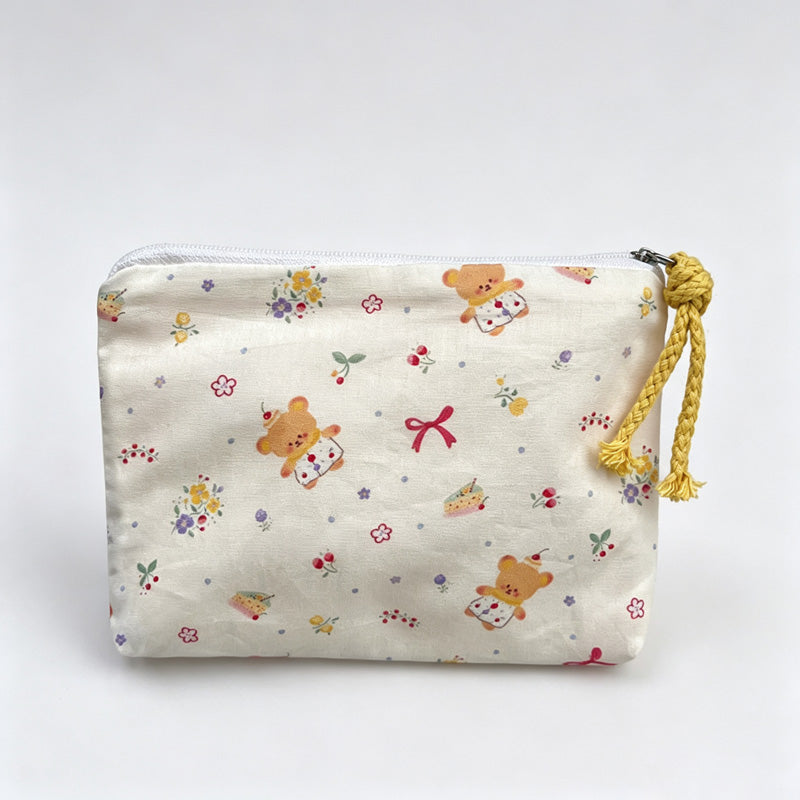 Everyday Puppy Print Fabric Pouch