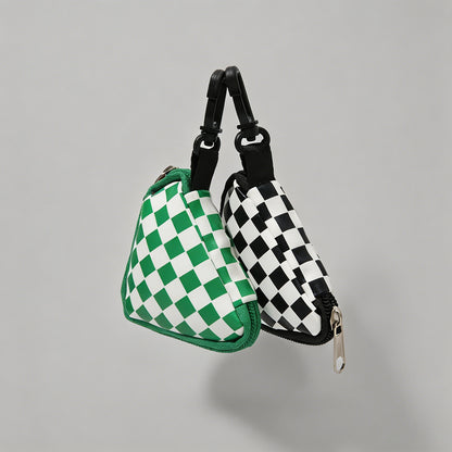 Checkered Triangle Coin Pouch - Shopdayla Wholesale - #5458