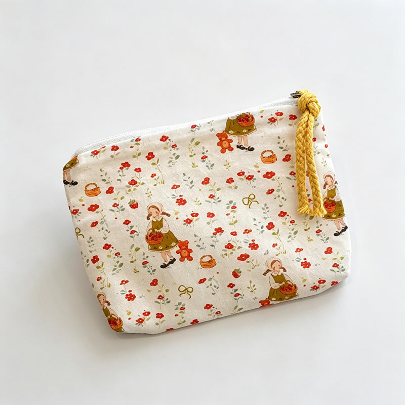 Everyday Puppy Print Fabric Pouch