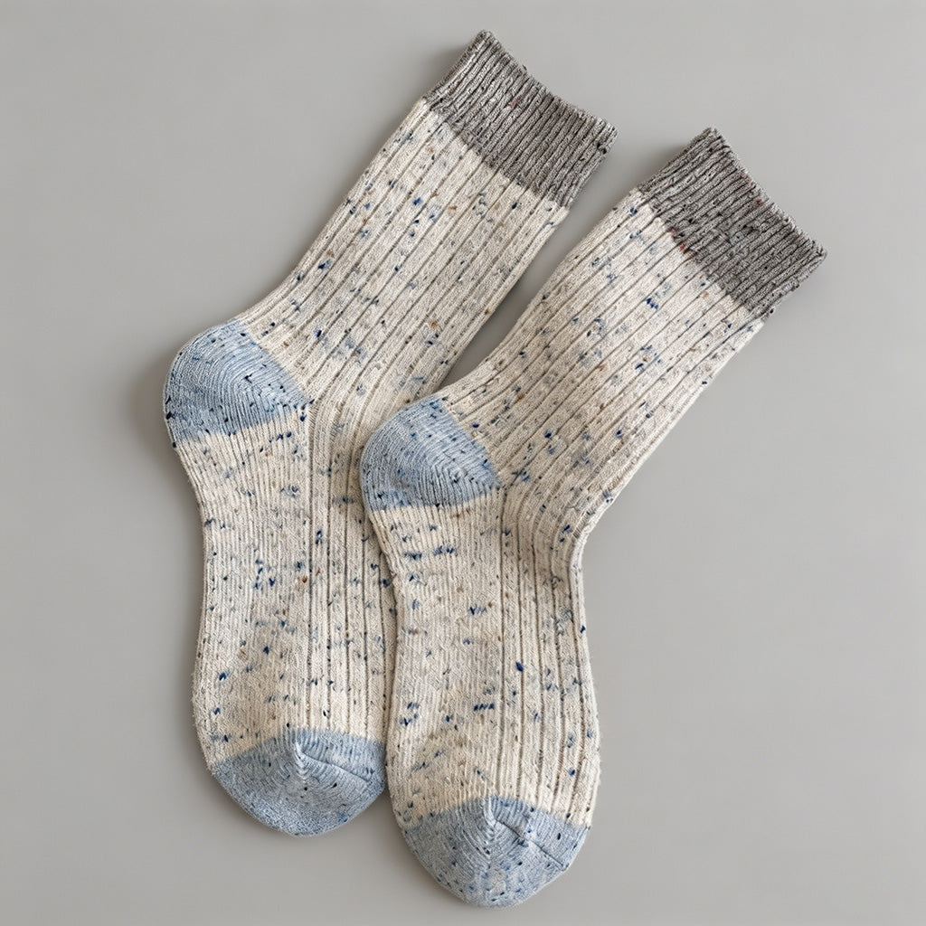 Speckled Yarn Colorblock Crew - Shopdayla Wholesale - #7074