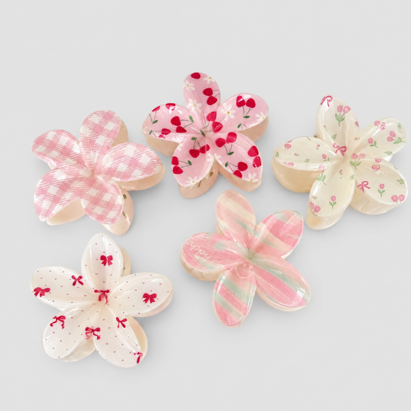 Sweet Pink Floral Cherry Plaid - Shopdayla Wholesale - #4562