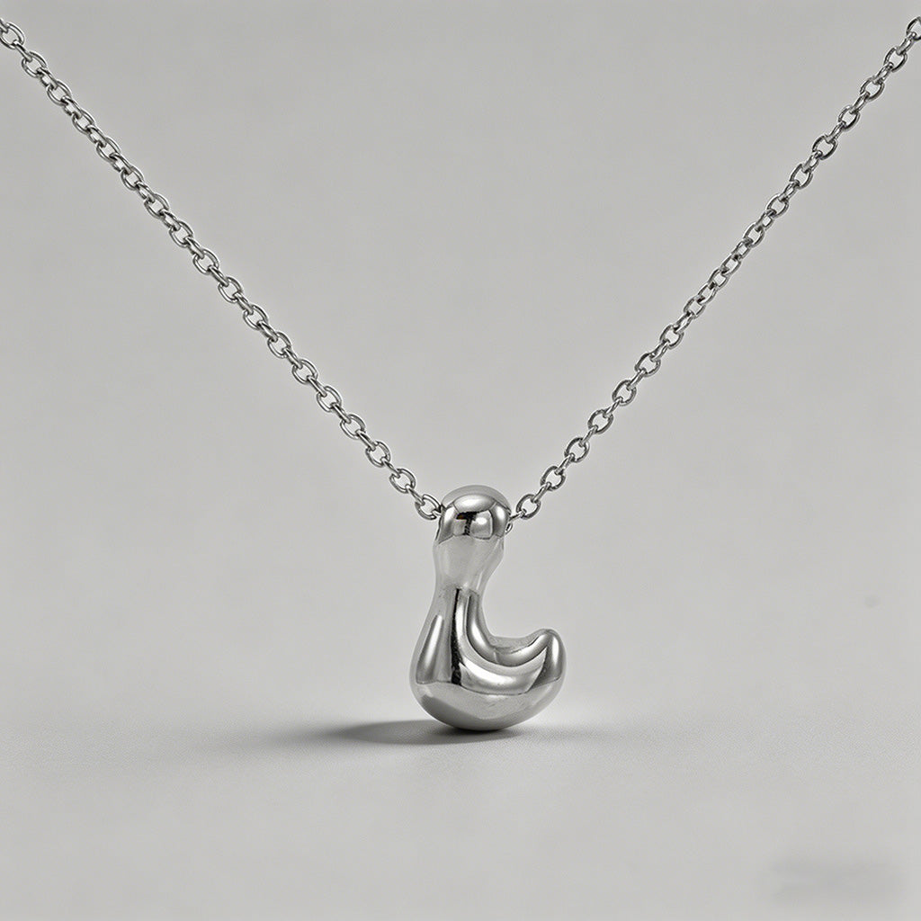 3D Bubble Letter Initial Neckl - Shopdayla Wholesale - #8626
