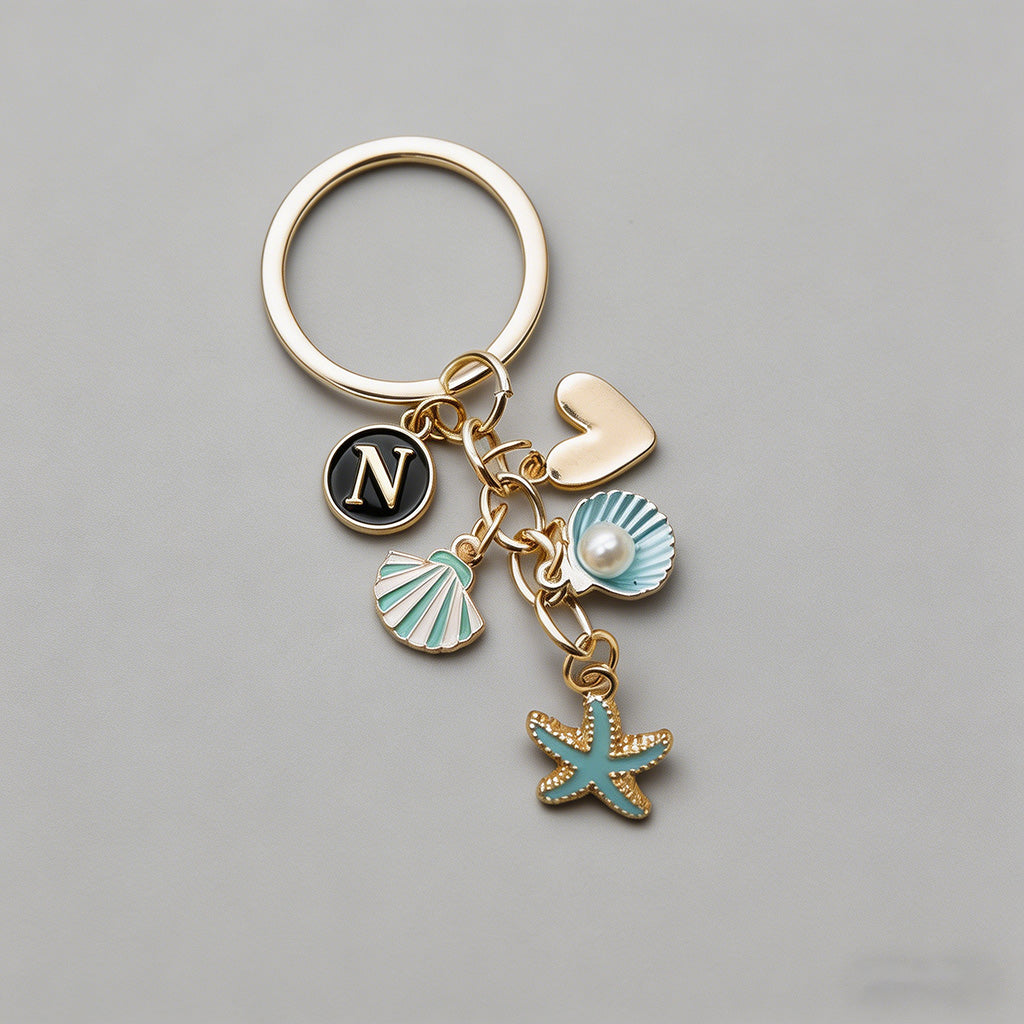 Beach Theme Enamel Keychain