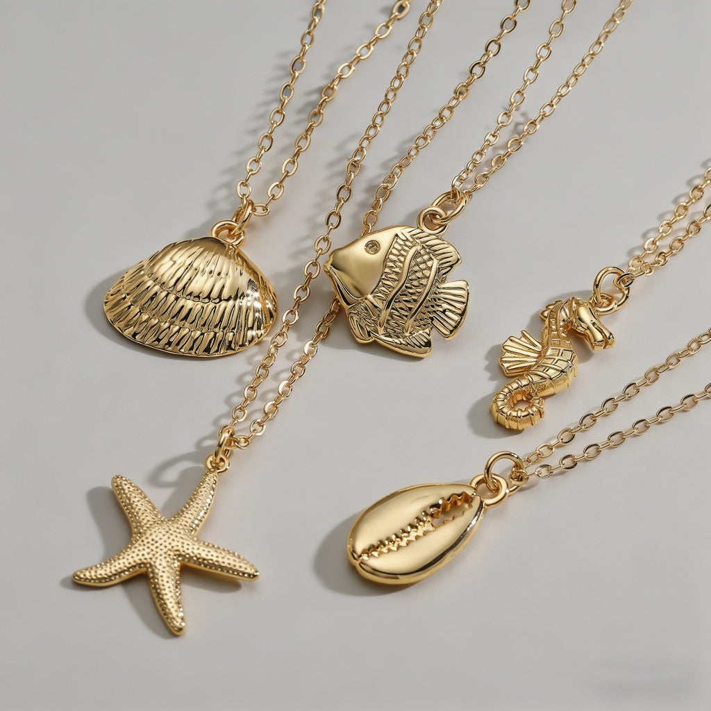 Coastal Ocean Charm Pendant Ne - Shopdayla Wholesale - #1634
