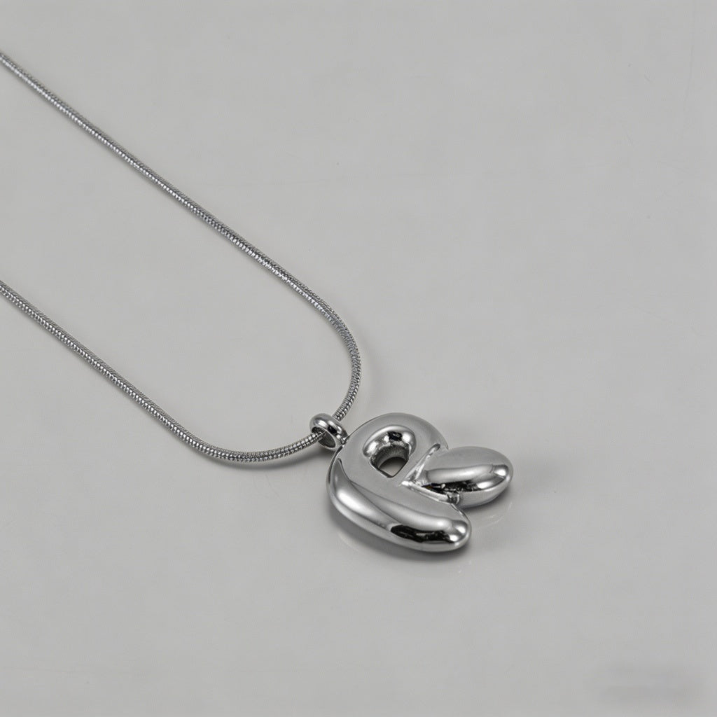3D Bubble Letter Initial Neckl - Shopdayla Wholesale - #9746